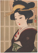 Bijin in Brown Kimono (untitled)